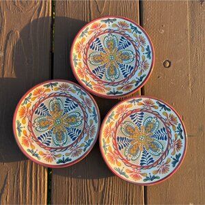 Williams Sonoma Melamine Salad Plate 8" Floral Medallion Pattern